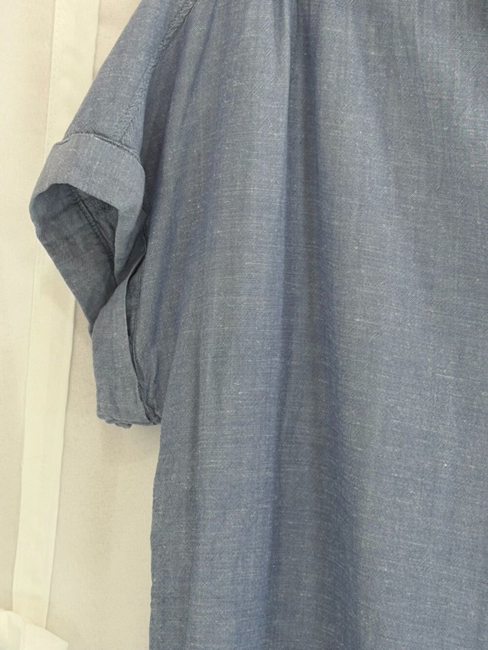 Chambray ShortâSleeve ButtonâUp â Size Large (12/14) - Picture 11 of 16